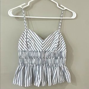 Blue & White Stripe Express Tank Top